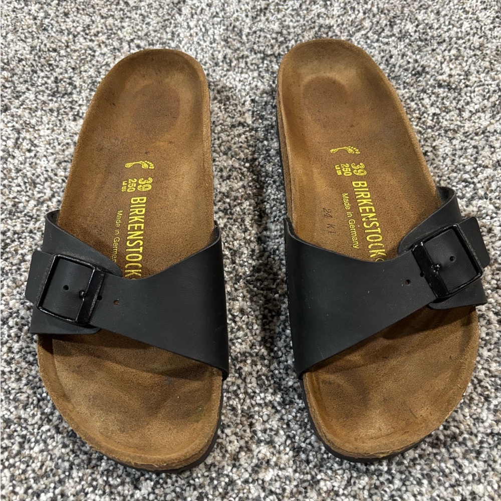 Birkenstock Madrid Black One Strap Sandal Size 39